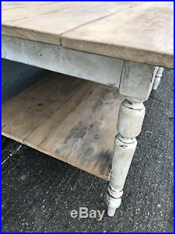 10ft+ Long, Antique French Drapers Table, Vintage, Original, Bakers Shop Display
