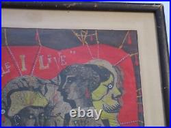 1946 Original Painting Abstract Expressionism Modernism Antique Vintage Faces