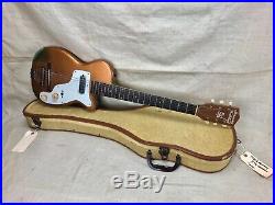 1950's Harmony H-44 Stratotone Guitar Copper with Original Case H44 Vintage