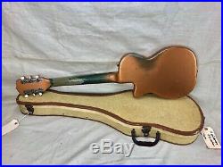 1950's Harmony H-44 Stratotone Guitar Copper with Original Case H44 Vintage