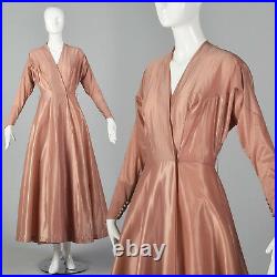 1950s Schiaparelli Dressing Gown Pink House Coat Wrap Robe Designer Lingerie VTG