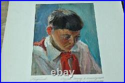 1951 Etude Oil Painting Original Vintage Antique Soviet Ukrainian Art