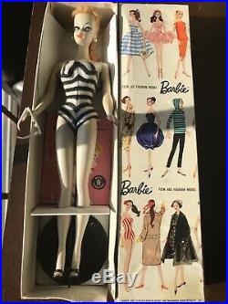1959 Ponytail Barbie #2 TM Stand R Box All Accessories