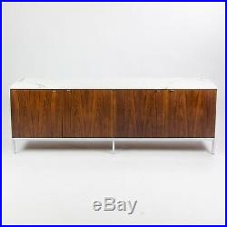 1960's Vintage Florence Knoll Rosewood and Marble Credenza Cabinet Sideboard