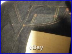 1966 Levis Big E 501XX Button Up Blue Jeans Dead Stock, NOS 31x36 WithReceipt