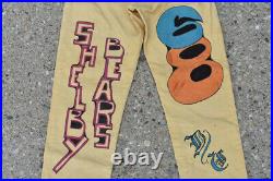 1968 Senior Corduroy Pants Hand Painted Shelbyville Cords Not Purdue Skirt VTG