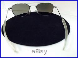 1991 Vintage Randolph Engineering matte chrome vs silver Aviator Sunglasses 52mm