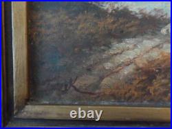 19th Antique Oil Painting Of A Landscape Signed & Framed