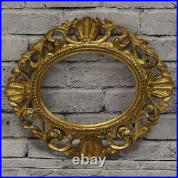 19th cent old wooden frame metal leaf coated dimensions 9.45 x 7.3 in inside