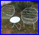2-Salterini-Style-Mid-Century-Modern-Metal-Clam-Shell-Chairs-Table-01-xm