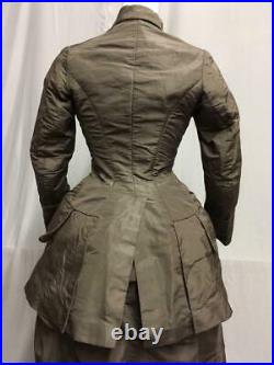 #20-001, 1880's Double Breasted Traveling Ensemble Bustle Gown