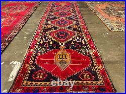 2x10 ANTIQUE RUNNER RUG WOOL HAND KNOTTED vintage handmade geometric tribal 3x10