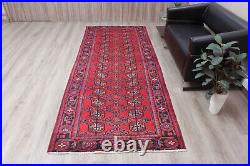 3'10''x9'9'' Hand Knotted Oriental Vintage Wool Traditional 4x10 Area Rug