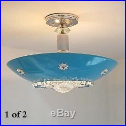 338b 50s 60s Vintage Ceiling Light Lamp Fixture atomic midcentury eames 1 of 3