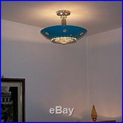 338b 50s 60s Vintage Ceiling Light Lamp Fixture atomic midcentury eames 1 of 3