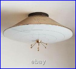 367 50s 60s Vintage Ceiling Light Lamp Fixture atomic midcentury eames sputnick