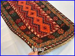3x5.3 Afghan Antique Geometric Oriental Vintage Maimana Ghalmori Veg Dyes Rug