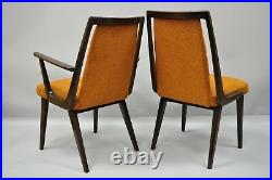 4 Vintage Mid Century Modern Danish Walnut Dining Room Chairs