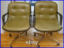 4 Vintage Mid Century Modern Knoll Steelcase Avocado green Office Chair