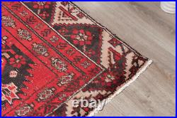 4x6 Geometric Carpet Hand Knotted Oriental Vintage RED Wool Traditional Area Rug