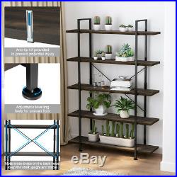 5-Tier Wood Bookcase Bookshelf Storage Shelving Book Furniture for Home Office