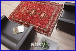 6x7 Hand Knotted Oriental 5'8''x6'7'' Vintage Wool Traditional Area Rug