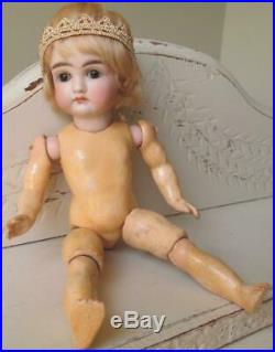 8 1/2Antique Early Kestner Doll Jointed Closed Mouth Composition Body