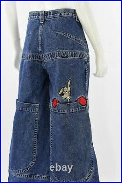 80s Vintage Jnco Dark Wash Kangaroo Jeans Womens 28 x 30