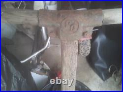 ANTIQUE Rotary Blade Push Lawn Mower wooden handle FREE SHIPPING