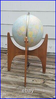 Adrian Pearsall Mid Century Modern Vintage Atomic World Globe (Craft Associates)