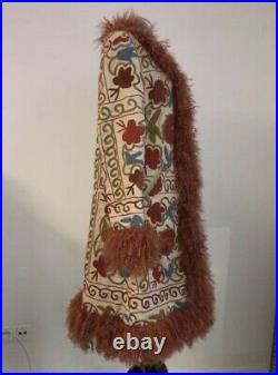 Afghan Coat Sheepskin Floral Embroidered Coat Penny Lane Coat ZAZI Coat Hippie