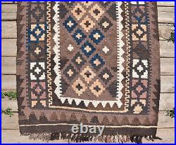 Afghan Rug 28''x148'' Wool Vintage Runner Kilim Corridor Kilim Hallway 2x12 Rug