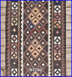 Afghan Rug 28''x148'' Wool Vintage Runner Kilim Corridor Kilim Hallway 2x12 Rug