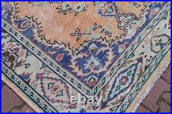 Anatolian Antique Vintage Natural Oriental Floral Hand Knotted Area Rug 5x9 ft