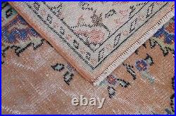 Anatolian Antique Vintage Natural Oriental Floral Hand Knotted Area Rug 5x9 ft