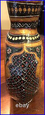 Antique 13.5 Papier Mache India Vase
