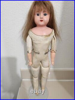 Antique 17 Doll with Minerva Helmet Symbol, Size 3 Tin Head, Made in Germany