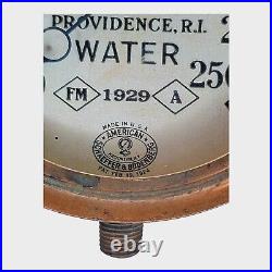 Antique 1920's Grinnell Co. Brass Water Pressure Gauge Schaeffer & Budenberg