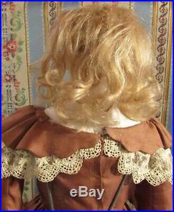 Antique 23 C1875 Closed Mouth Marked FG Fashion Poupee Peau withLovely Old Outfit
