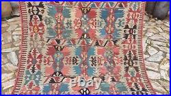 Antique Anatolian Turkish Mut Kilim, Antique Anatolian rug