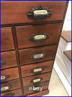 Antique Apothecary General Store Druggists Cabinet (Circa 1880-1900)
