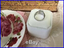 Antique Art Deco Jewellery Sterling Silver Ring With Sapphires Vintage Jewelry