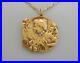 Antique-Art-Nouveau-Necklace-14K-Gold-Diamond-Lady-Pendant-16-Chain-JJ-8-4-Gram-01-ql