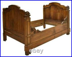 Antique Bed, Day, Alcove, French Carved Walnut, 19th Century, 1800s, Stunning