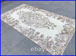 Antique Beige Rug Neutral Hand Knotted Mini Rug, Mini Door Mat For Kitchen