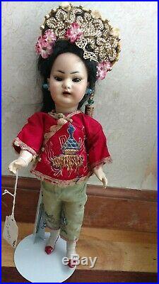 Antique Bisque Asian Doll 1129 Simon & Halbig 12 Original Body