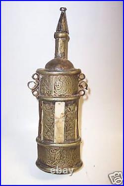 Antique Brass Perfume Container, 8 Inches
