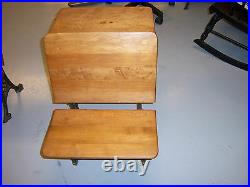 Antique Cast Iron and Wood School Desk, Mint Condition