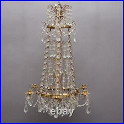 Antique Chandelier French Ormolu Crystal Victorian Large 19th Century Bronze