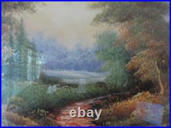 Antique European Impressionist Scene black forest Painting